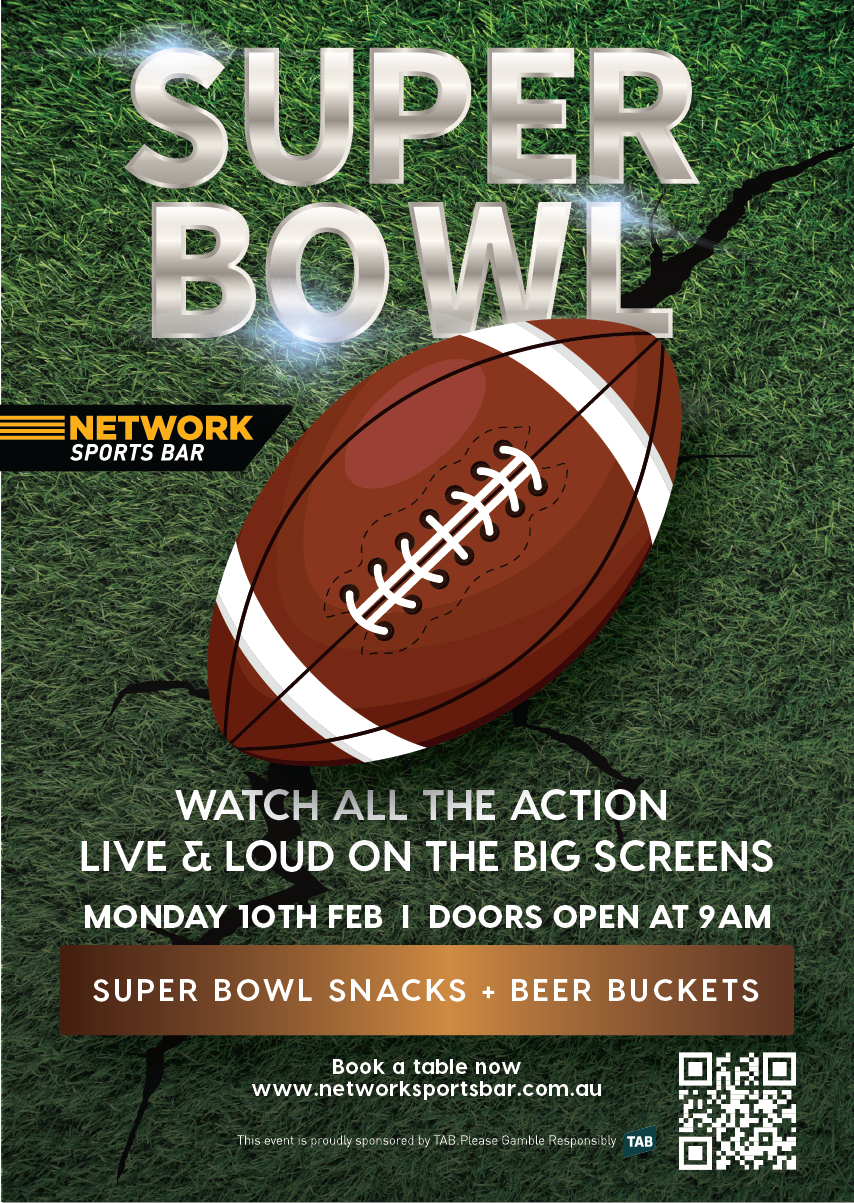 Super Bowl 59 Poster Network Sports Bar