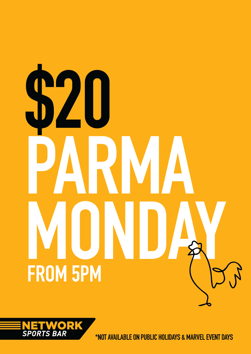 $20 Parma Monday Network Sports Bar