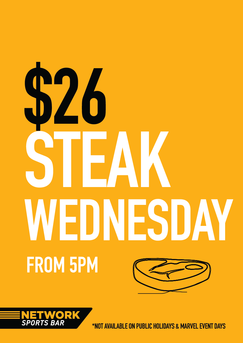 $26 Steak Wednesday Network Sports Bar