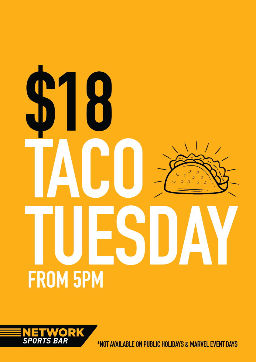 $18 Taco Tuesday Network Sports Bar $15 Taco Tuesday Network Sports Bar